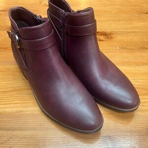 Beartraps Maci ankle boots wine burgundy size 9.5 M